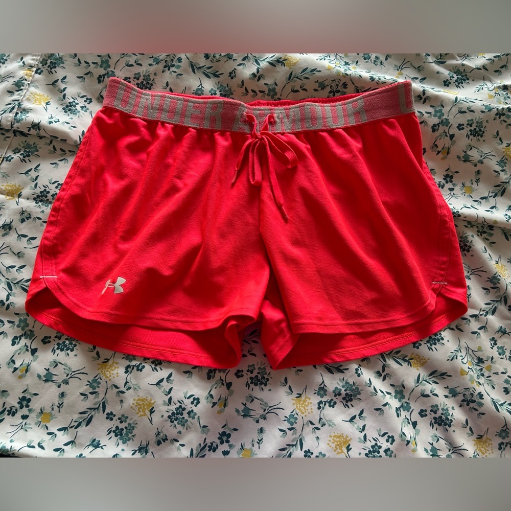 Under Armour • Neon/Orange • Athletic Shorts Lightweight Moisture-Wicking